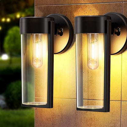 LZINA™ | Solar Wall Lights Solar-powered Deck Lights, Automatic On/Off Waterproof Solar Outdoor Lights Wall-mounted Solar Decorative Lights for Wall Fence Patio Posts Garden Veranda