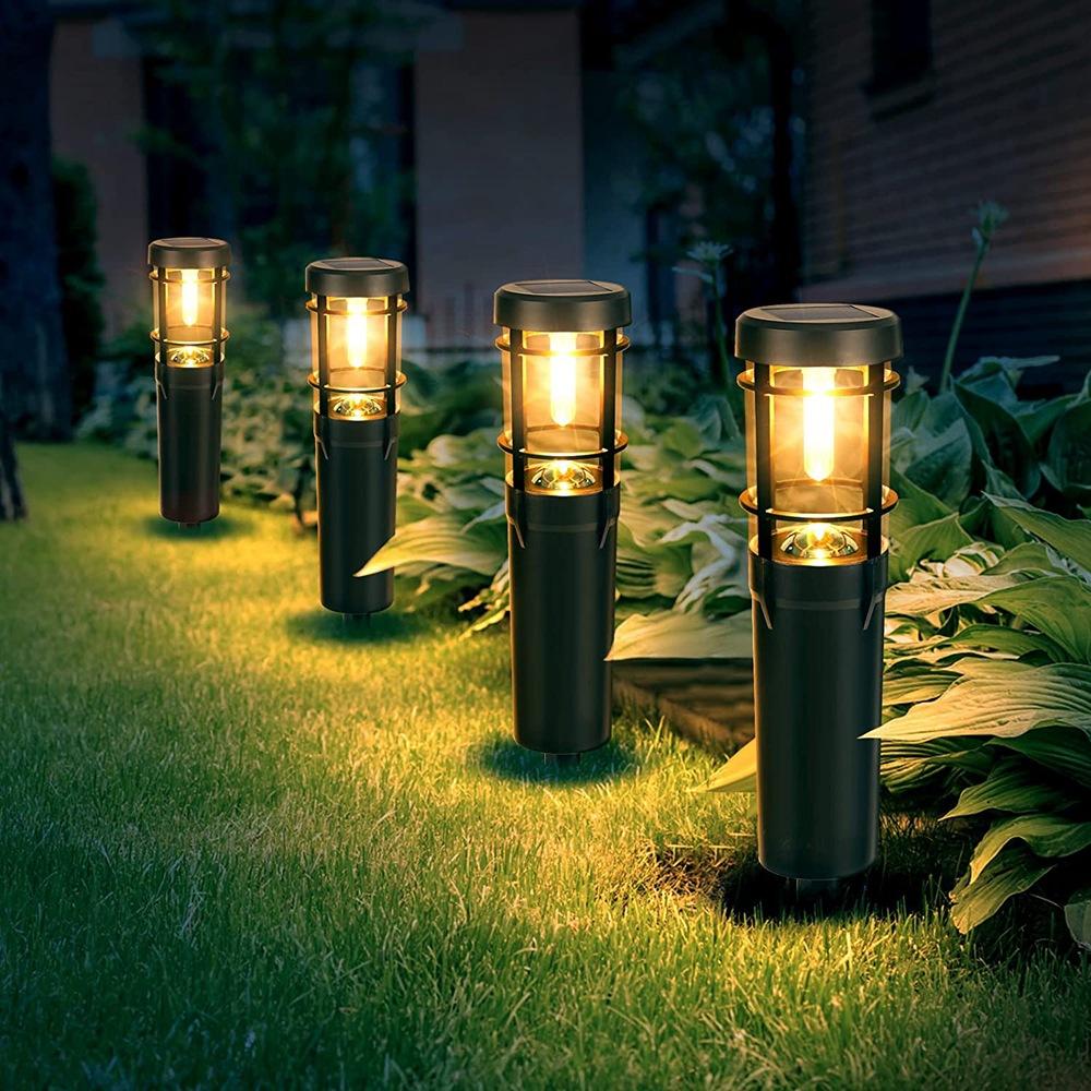 LZINA™ | Solar path lights, solar outdoor lights up to 14 hrs. Outdoor waterproof, IP65 waterproof solar garden lights for paths walkways
