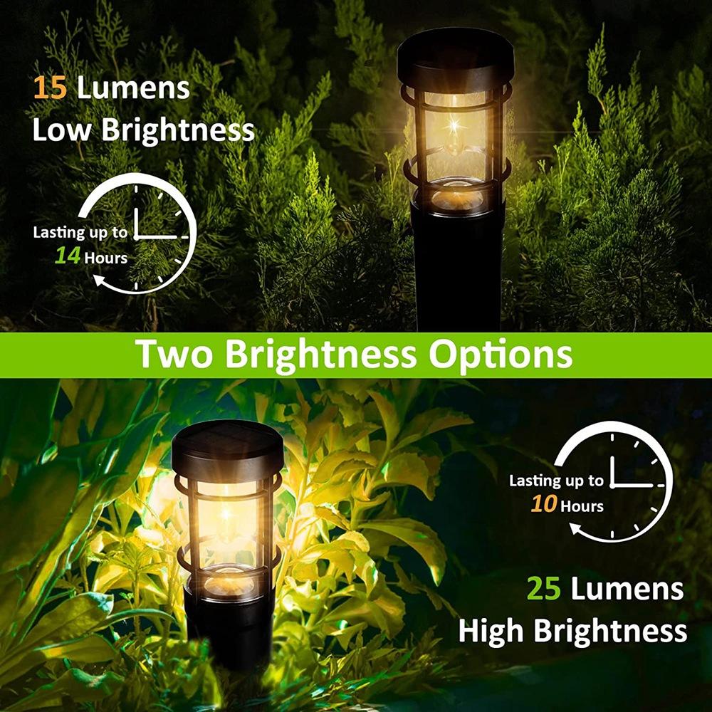 LZINA™ | Solar path lights, solar outdoor lights up to 14 hrs. Outdoor waterproof, IP65 waterproof solar garden lights for paths walkways