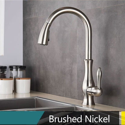 BowLift | Brass Kitchen Faucet Pull Out Mixer Sink Water Tap 360 Rotation Single Handle