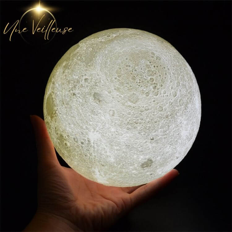 BowLift Design Nightstand Lamp featuring LunarLight™ Moon Lamp