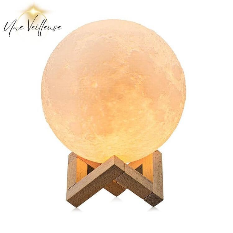 BowLift Design Nightstand Lamp featuring LunarLight™ Moon Lamp