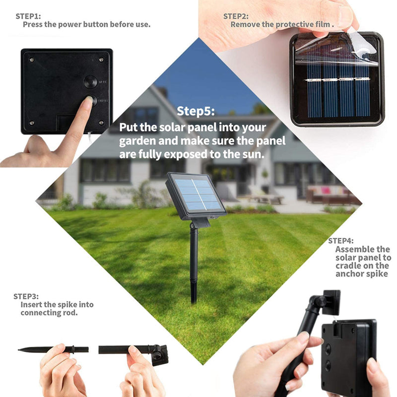 LZINA™ | Solar string lights for outdoor use | Waterproof solar garden lights