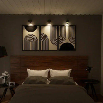 BowLift Spotlight Wireless Wall Lamp – 360° Rotation, Dimmable, Rechargeable Cordless Wall Light