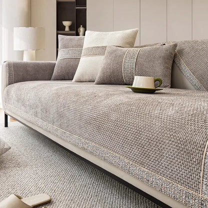 BowLift | LinenLux Sofa Cover – Elegant Linen Look Protection for Clean and Stylish Living Rooms