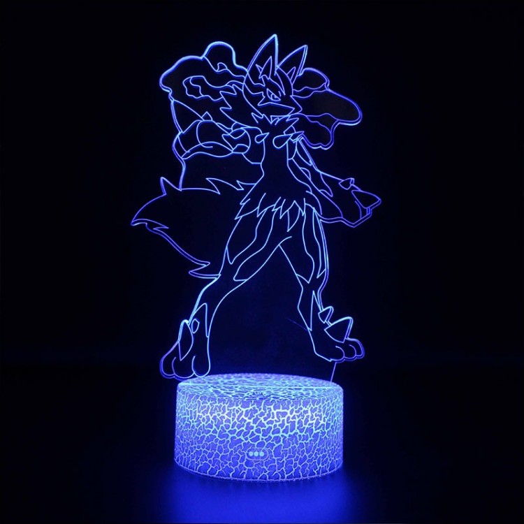 BowLift 3D Lamp: Lucario Pokémon LED Night Light