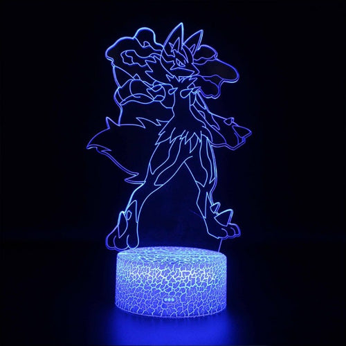 BowLift 3D Lamp: Lucario Pokémon LED Night Light