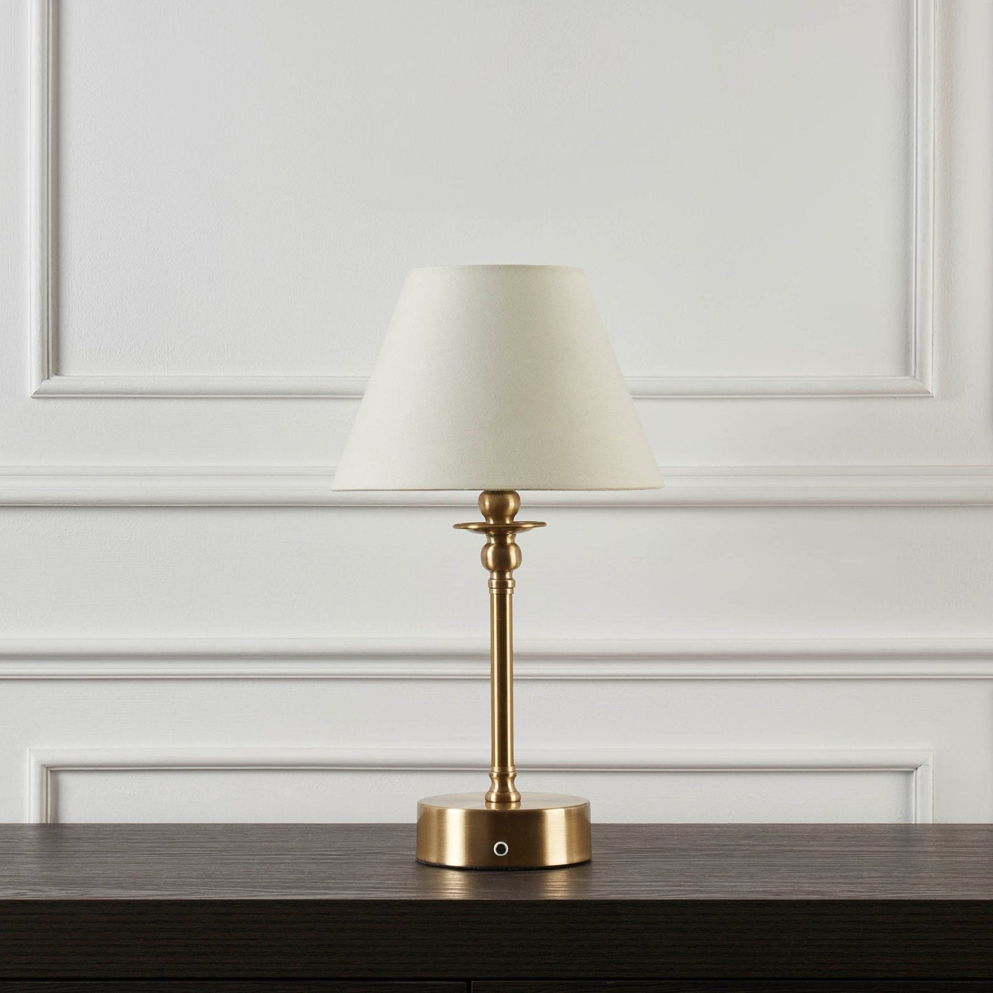 BowLift Lucille Ornate LED Lamp — Rechargeable, Wireless, Brass Finish