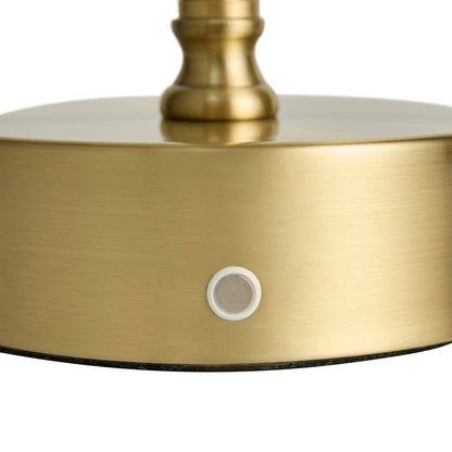 BowLift Lucille Ornate LED Lamp — Rechargeable, Wireless, Brass Finish