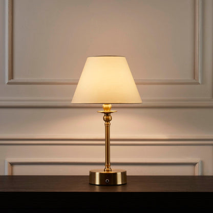 BowLift Lucille Ornate LED Lamp — Rechargeable, Wireless, Brass Finish