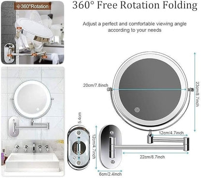 BowLift | LUMIVIEW – Rechargeable LED Magnifying Mirror with Touch Control
