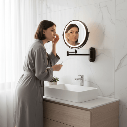 BowLift | LUMIVIEW – Rechargeable LED Magnifying Mirror with Touch Control