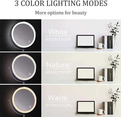 BowLift | LUMIVIEW – Rechargeable LED Magnifying Mirror with Touch Control
