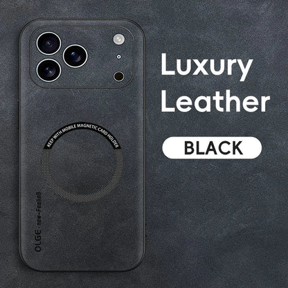 LZINA™ | LUXEGUARD – Premium Leather Phone Case with MagSafe for iPhone