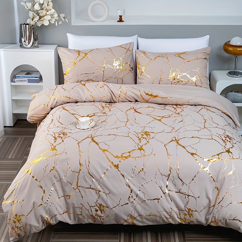 BowLift | Marble Print Luxury Duvet Cover Set