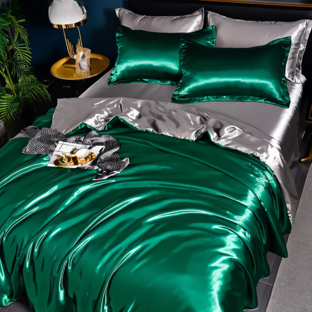 LZINA™ | Silk Satin Duvet Cover Bedding Set