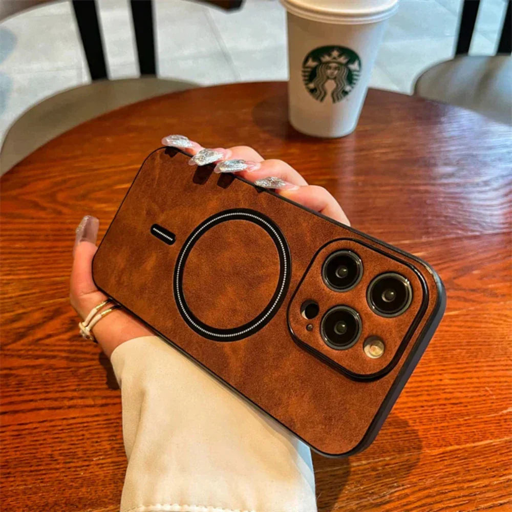 LZINA™ | Leather Magnetic Protective Phone Case