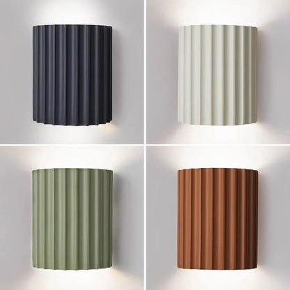 BowLift Minimalist Groove Wall Lamp in Resin with Up & Down Lighting