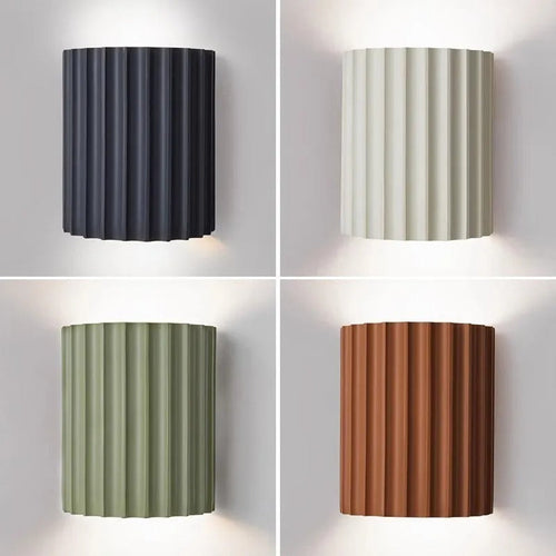 BowLift Minimalist Groove Wall Lamp in Resin with Up & Down Lighting