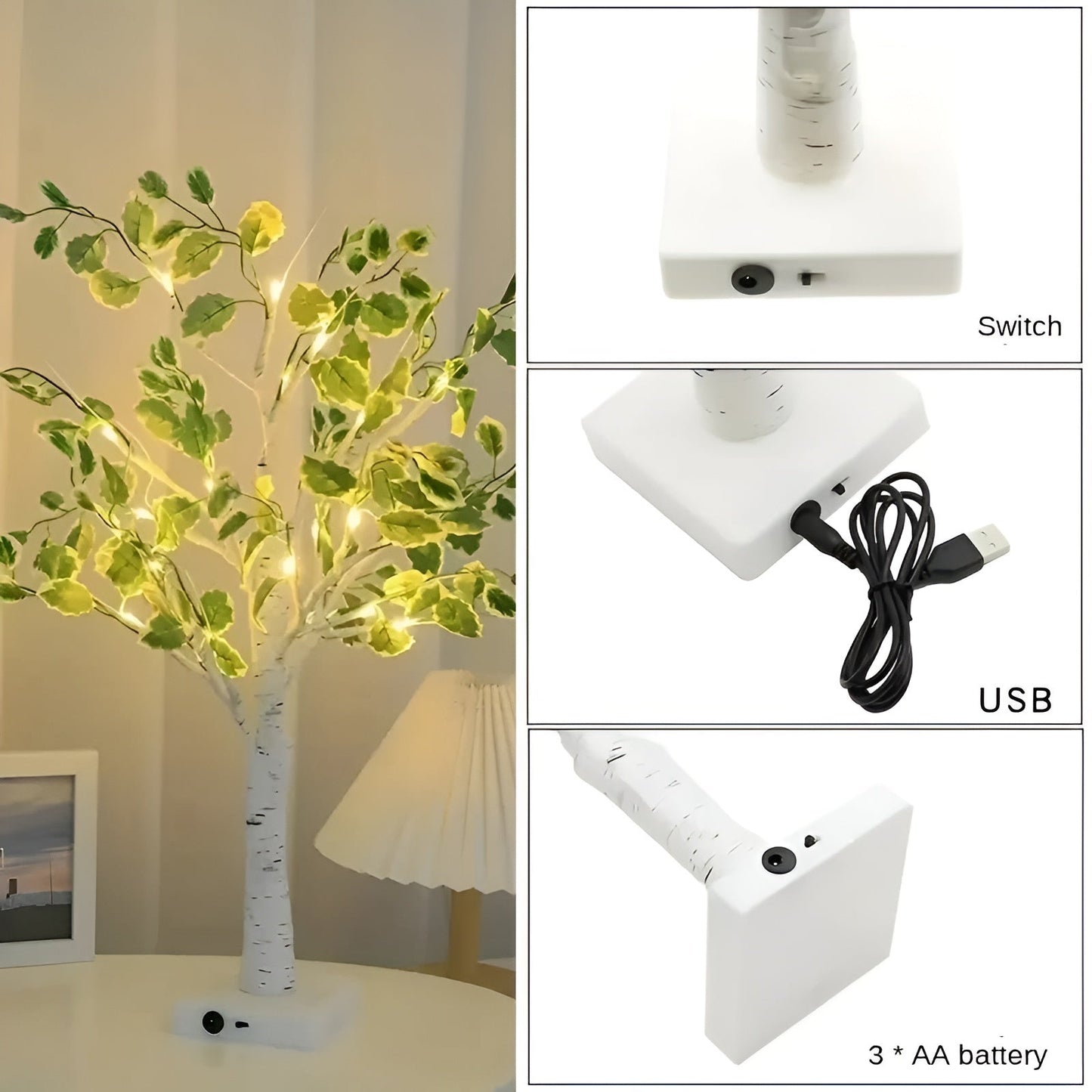BowLift BrightTree Table Lamp — Enchanting Tree-Inspired Design with Cozy Warm LED Light