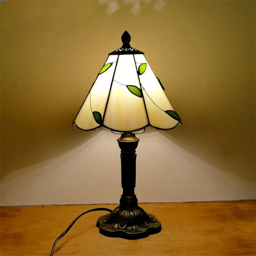 BowLift LED Table Lamp - Baroque Retro Style with Vintage Tiffany Glass (E27)