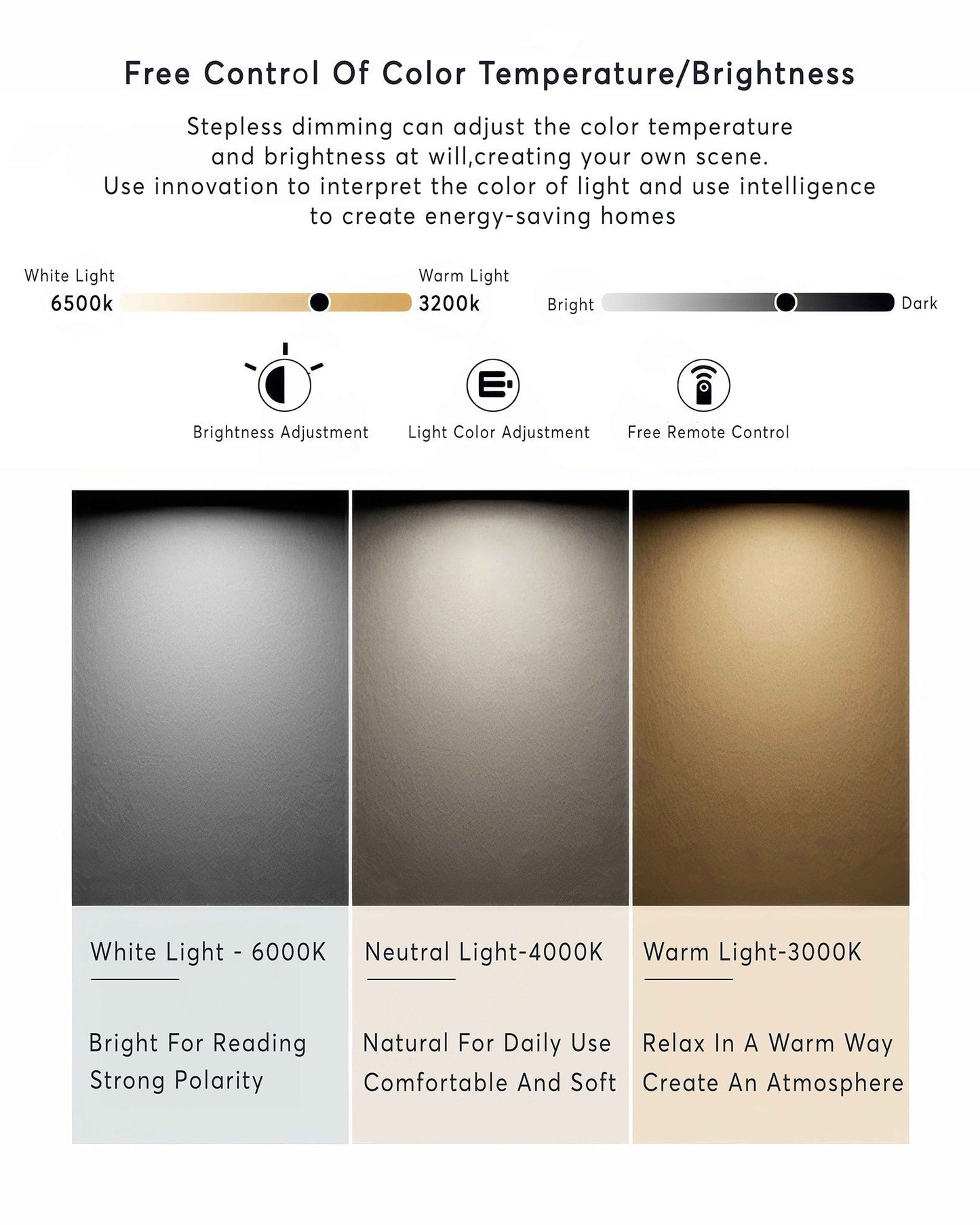 LZINA™ | Rotatable wall lamp with Nordic wood grain