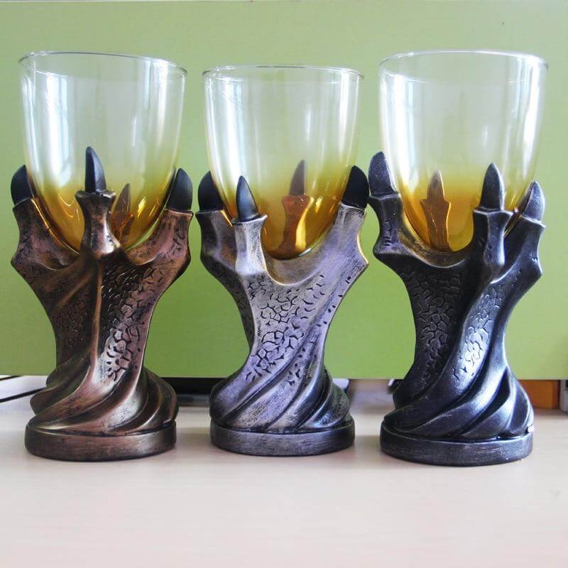 LZINA™ | Medieval Dragon Claw Vodka and Wine Goblet