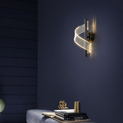 BowLift Luxury Glass Wall Lamp with Candle Holder – Elegant Glass Wall Sconce for Ambient Lighting