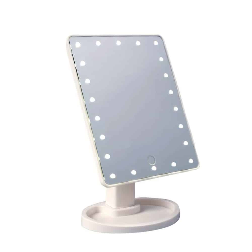 Makeup mirror with LED light and touch screen | Bowlift