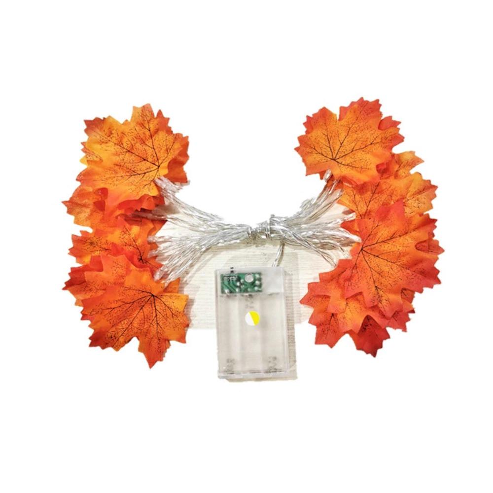 BowLift Maple Leaf Autumn String Lights - Warm Harvest Glow for Cozy Home Decor