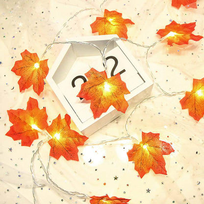 BowLift Maple Leaf Autumn String Lights - Warm Harvest Glow for Cozy Home Decor