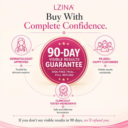 LIZNA neck firming cream with 90 day money back guarantee for anti aging neck care