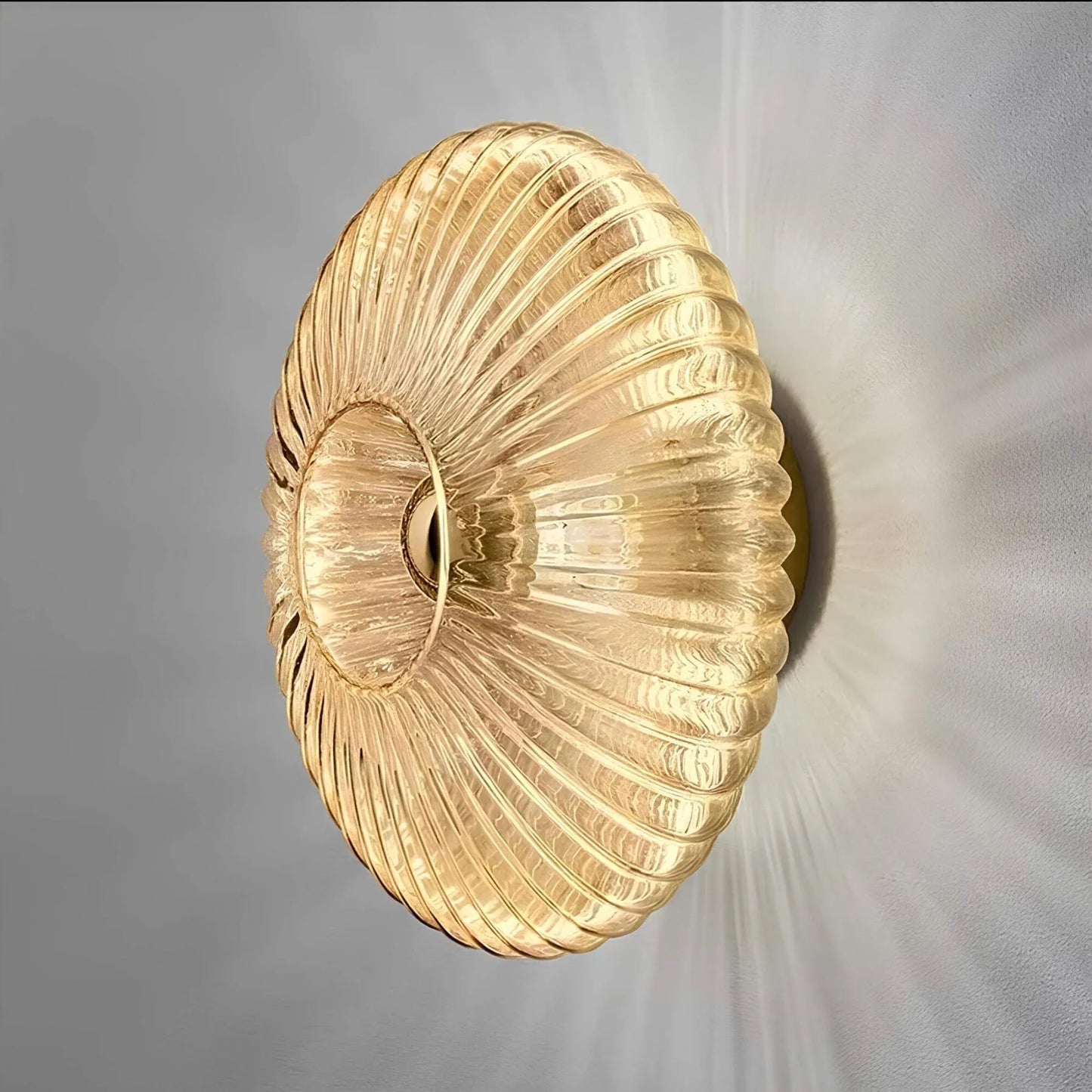 BowLift Glass Wall Lamp with a Wavy Light Design