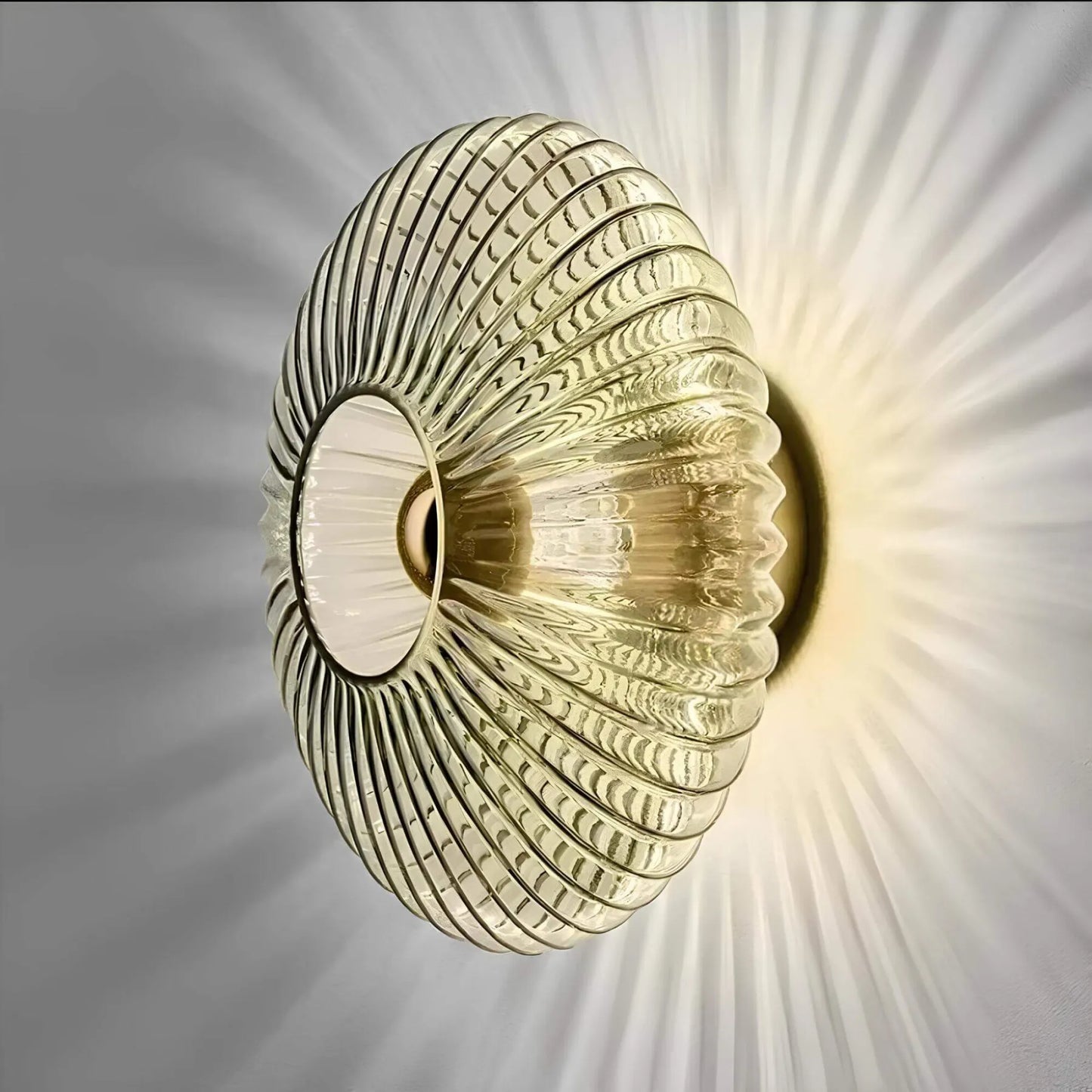 BowLift Glass Wall Lamp with a Wavy Light Design