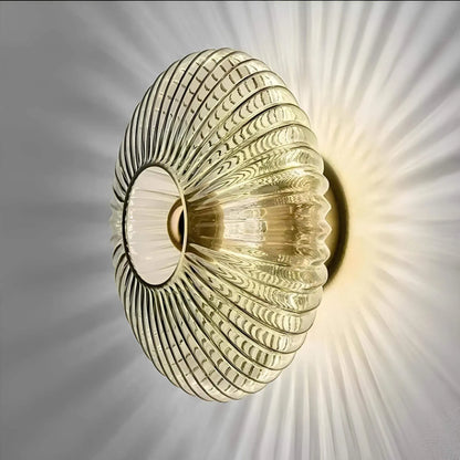 BowLift Glass Wall Lamp with a Wavy Light Design