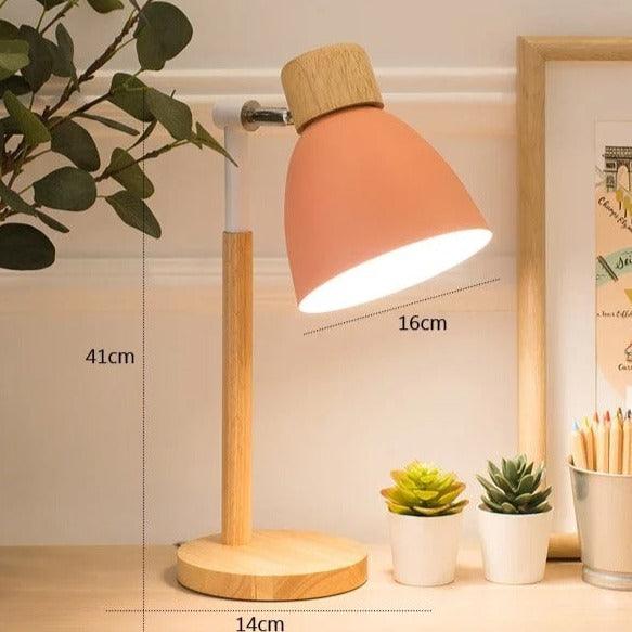 BowLift Nordic Table Lamp – Wood & Iron Finish