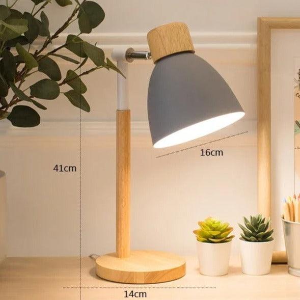 BowLift Nordic Table Lamp – Wood & Iron Finish