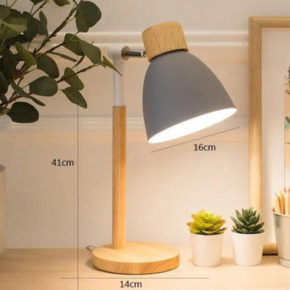 BowLift Nordic Table Lamp – Wood & Iron Finish