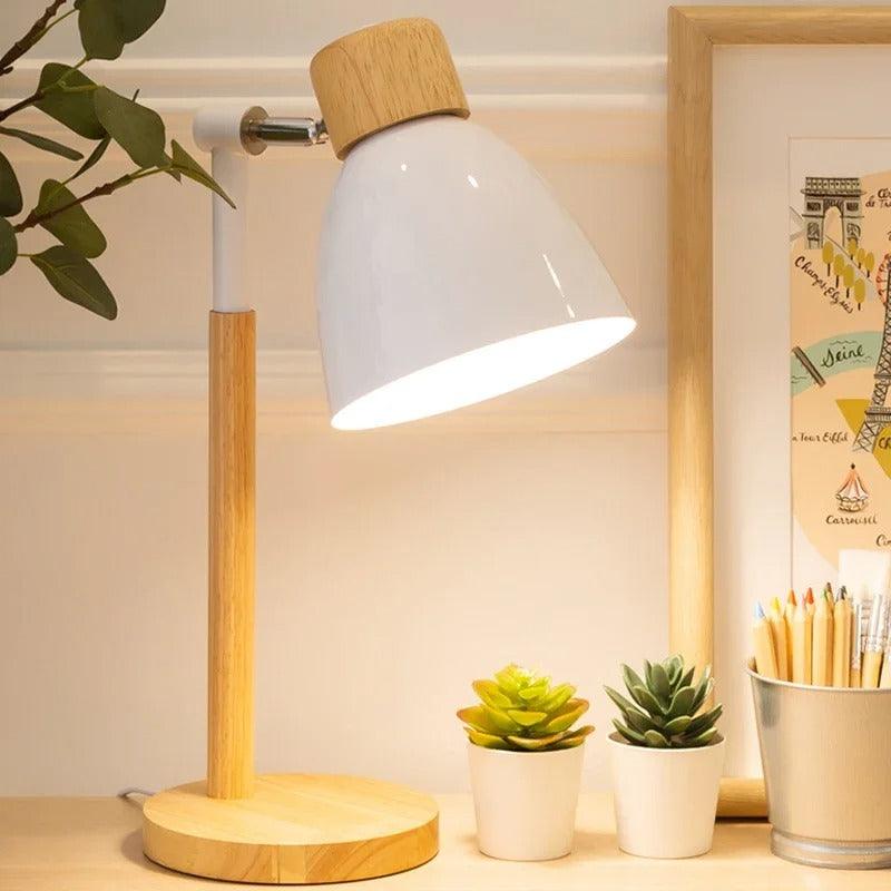 BowLift Nordic Table Lamp – Wood & Iron Finish