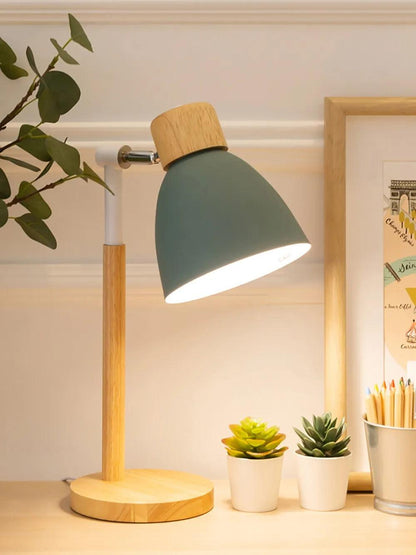 BowLift Nordic Table Lamp – Wood & Iron Finish