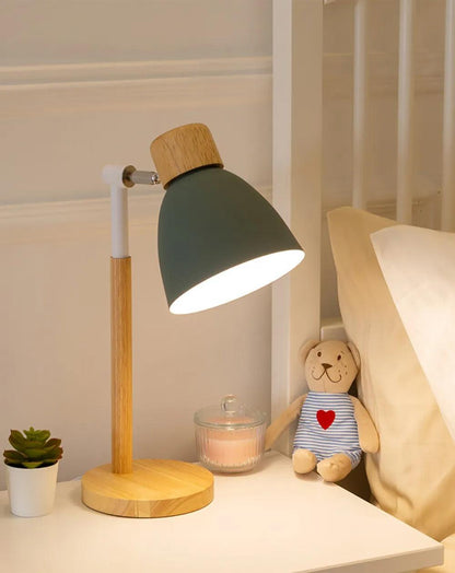 BowLift Nordic Table Lamp – Wood & Iron Finish