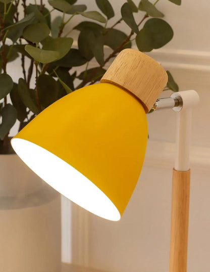 BowLift Nordic Table Lamp – Wood & Iron Finish