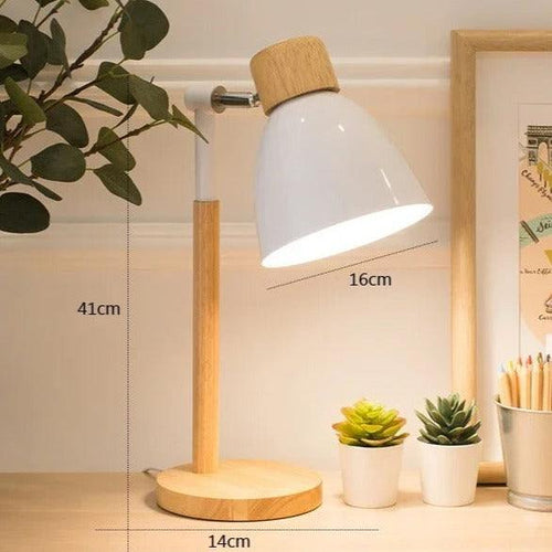 BowLift Nordic Table Lamp – Wood & Iron Finish