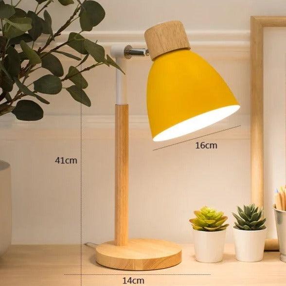 BowLift Nordic Table Lamp – Wood & Iron Finish