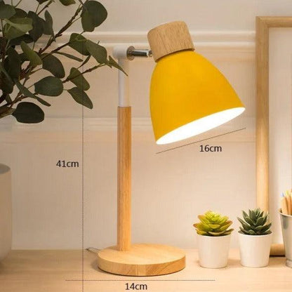 BowLift Nordic Table Lamp – Wood & Iron Finish