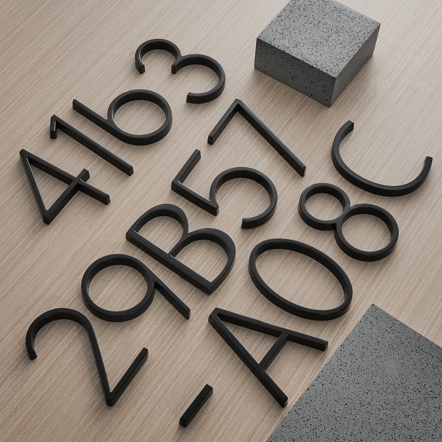 LZINA™ | Black House Numbers | Modern and Weatherproof House Decoration