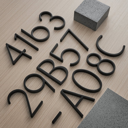 LZINA™ | Black House Numbers | Modern and Weatherproof House Decoration