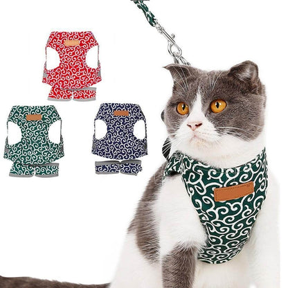 BowLift | PAWVENTURE HARNESS – Cat Harness Vest Set with Breathable Mesh & Leash