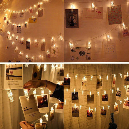 BowLift Photo Clip LED Fairy Lights for Pictures – Charming String Lights to Display Your Photos