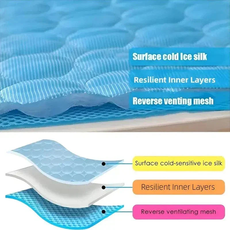 Dogs Self Cooling Mat Pet Cat Cooling Mat And Sleeping Pad For Pets Summer Cool Pads Blanket Washable Ice Silk Breathable Mat | Bowlift